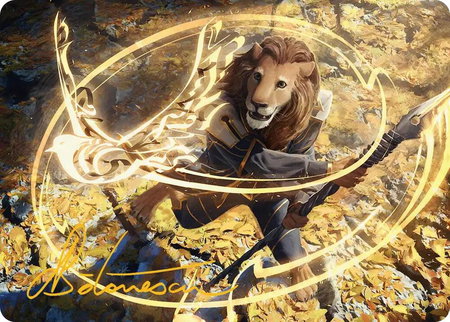 Eager Glyphmage Art Card (Gold-Stamped Signature) - Art Series: Secrets of Strixhaven Magic: The Gathering trading card