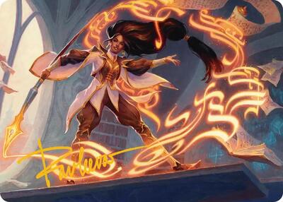 Interjection Art Card (Gold-Stamped Signature) - Art Series: Secrets of Strixhaven (ASSOS) #4 - Special Magic: The Gathering Trading Card