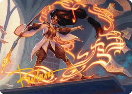 Interjection Art Card (Gold-Stamped Signature) - Art Series: Secrets of Strixhaven Magic: The Gathering trading card