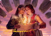 Joined Researchers Art Card (Gold-Stamped Signature) - Art Series: Secrets of Strixhaven (ASSOS) #5 - Special Magic: The Gathering Trading Card