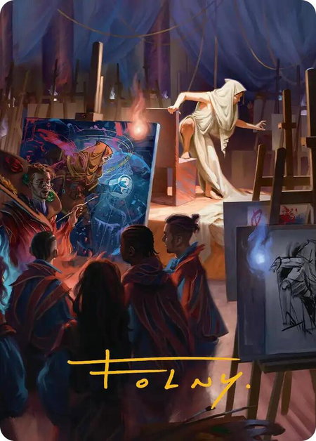 Archaeomancer Art Card (Gold-Stamped Signature) - Art Series: Secrets of Strixhaven Magic: The Gathering trading card