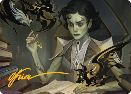 Eternal Student Art Card (Gold-Stamped Signature) - Art Series: Secrets of Strixhaven Magic: The Gathering trading card
