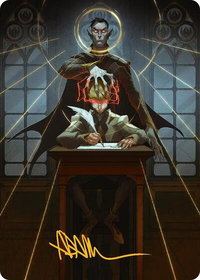 Vampiric Tutor Art Card (Gold-Stamped Signature) - Art Series: Secrets of Strixhaven (ASSOS) #45 - Special Magic: The Gathering Trading Card