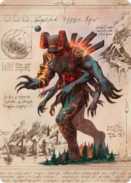 Magmablood Archaic Art Card - Art Series: Secrets of Strixhaven Magic: The Gathering trading card