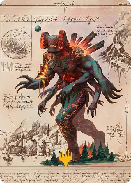 Magmablood Archaic Art Card (Gold-Stamped Planeswalker Symbol) - Art Series: Secrets of Strixhaven Magic: The Gathering trading card