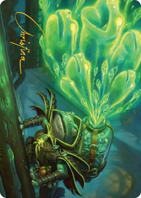 Burrog Barrage Art Card (Gold-Stamped Signature) - Art Series: Secrets of Strixhaven (ASSOS) #15 - Special Magic: The Gathering Trading Card
