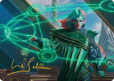 Nev, the Practical Dean Art Card (Gold-Stamped Signature) - Art Series: Secrets of Strixhaven Magic: The Gathering trading card