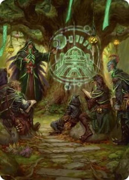 Sylvan Library Art Card - Art Series: Secrets of Strixhaven Magic: The Gathering trading card