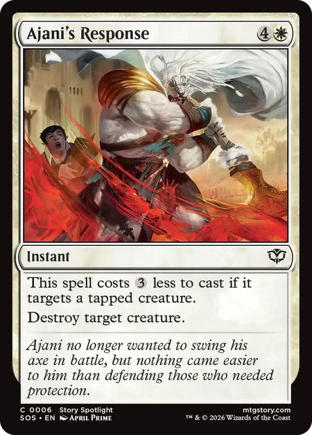 Ajani's Response - Secrets of Strixhaven Magic: The Gathering trading card