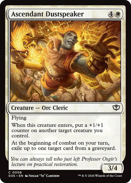 Ascendant Dustspeaker - Secrets of Strixhaven Magic: The Gathering trading card