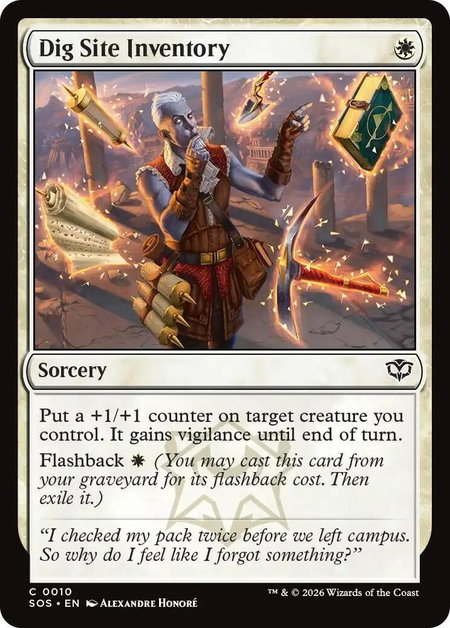 Dig Site Inventory - Secrets of Strixhaven Magic: The Gathering trading card