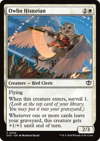 Owlin Historian - Secrets of Strixhaven (SOS) #24 - Common Magic: The Gathering Trading Card