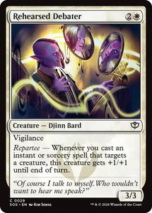 Rehearsed Debater - Secrets of Strixhaven (SOS) #29 - Common Magic: The Gathering Trading Card