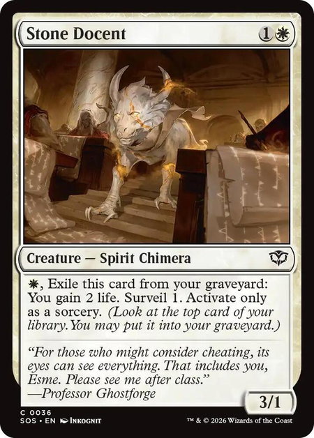 Stone Docent - Secrets of Strixhaven Magic: The Gathering trading card