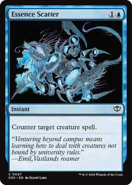 Essence Scatter trading card from Secrets of Strixhaven Essence Scatter - Secrets of Strixhaven Magic: The Gathering trading card