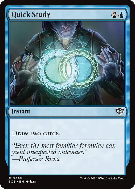 Quick Study - Secrets of Strixhaven Magic: The Gathering trading card