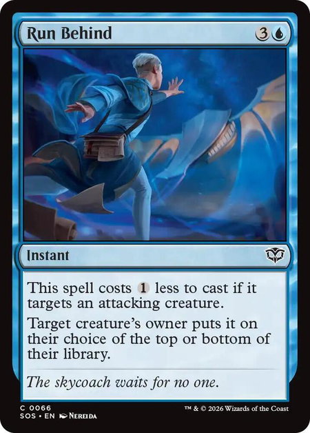 Run Behind - Secrets of Strixhaven Magic: The Gathering trading card