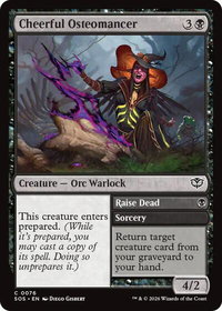 Cheerful Osteomancer - Secrets of Strixhaven (SOS) #76 - Common Magic: The Gathering Trading Card