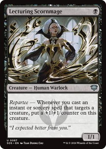 Lecturing Scornmage - Secrets of Strixhaven (SOS) #87 - Uncommon Magic: The Gathering Trading Card