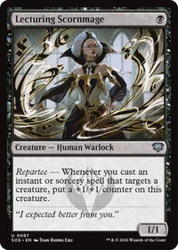 Lecturing Scornmage - Secrets of Strixhaven (SOS) #87 - Uncommon Magic: The Gathering Trading Card