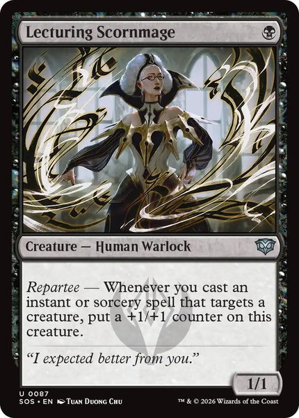 Lecturing Scornmage trading card from Secrets of Strixhaven Lecturing Scornmage - Secrets of Strixhaven Magic: The Gathering trading card