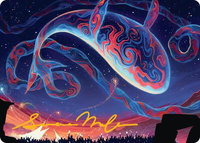 Spectacular Skywhale Art Card (Gold-Stamped Signature) - Art Series: Secrets of Strixhaven (ASSOS) #24 - Special Magic: The Gathering Trading Card