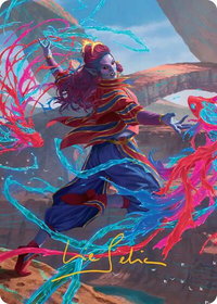 Rootha, Mastering the Moment Art Card (Gold-Stamped Signature) - Art Series: Secrets of Strixhaven (ASSOS) #34 - Special Magic: The Gathering Trading Card