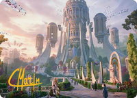 Command Tower Art Card (Gold-Stamped Signature) - Art Series: Secrets of Strixhaven (ASSOS) #39 - Special Magic: The Gathering Trading Card