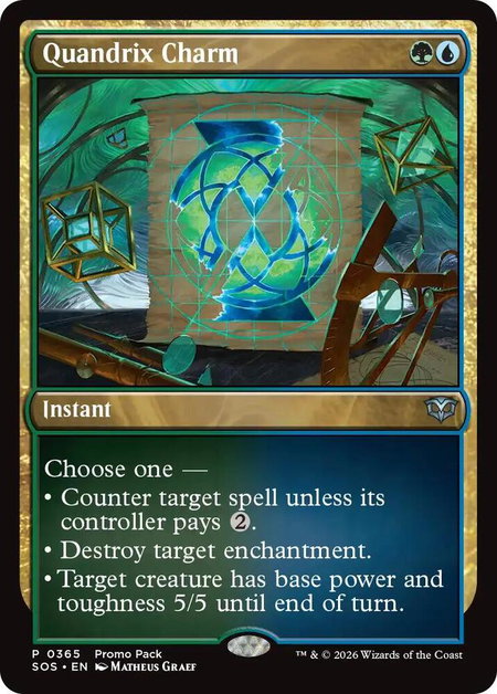 Quandrix Charm - Promo Pack: Secrets of Strixhaven Magic: The Gathering trading card