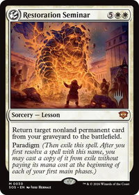 Restoration Seminar - Promo Pack: Secrets of Strixhaven (PPSOS) #30 - Mythic Rare Magic: The Gathering Trading Card