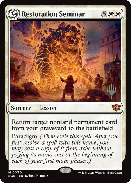 Restoration Seminar - Promo Pack: Secrets of Strixhaven Magic: The Gathering trading card