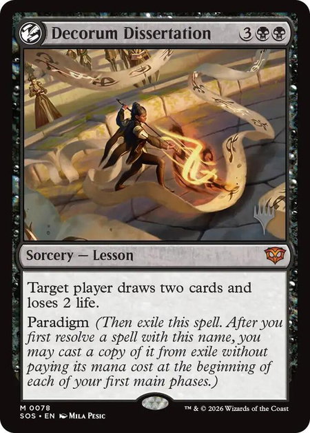 Decorum Dissertation - Promo Pack: Secrets of Strixhaven Magic: The Gathering trading card