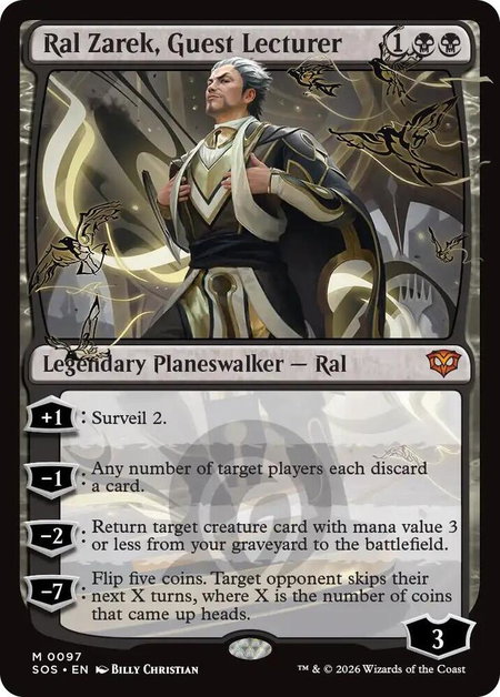 Ral Zarek, Guest Lecturer - Promo Pack: Secrets of Strixhaven Magic: The Gathering trading card