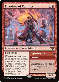 Emeritus of Conflict - Promo Pack: Secrets of Strixhaven (PPSOS) #113 - Mythic Rare Magic: The Gathering Trading Card