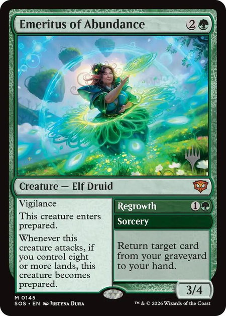 Emeritus of Abundance - Promo Pack: Secrets of Strixhaven Magic: The Gathering trading card