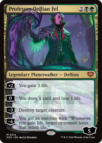 Professor Dellian Fel - Promo Pack: Secrets of Strixhaven (PPSOS) #214 - Mythic Rare Magic: The Gathering Trading Card