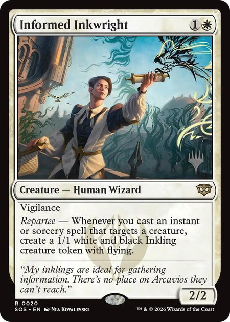 Informed Inkwright - Promo Pack: Secrets of Strixhaven Magic: The Gathering trading card