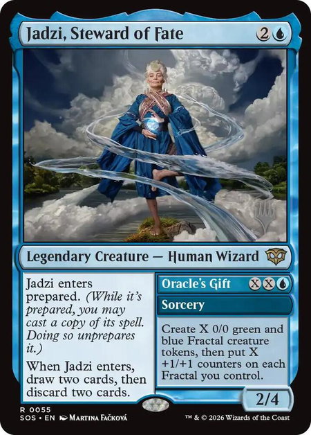 Jadzi, Steward of Fate - Promo Pack: Secrets of Strixhaven Magic: The Gathering trading card