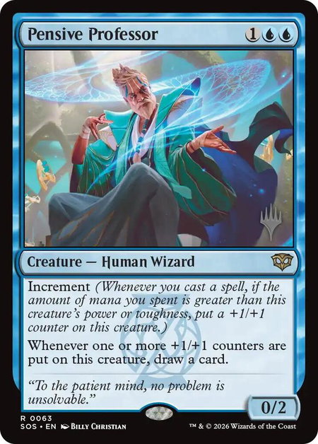 Pensive Professor - Promo Pack: Secrets of Strixhaven Magic: The Gathering trading card