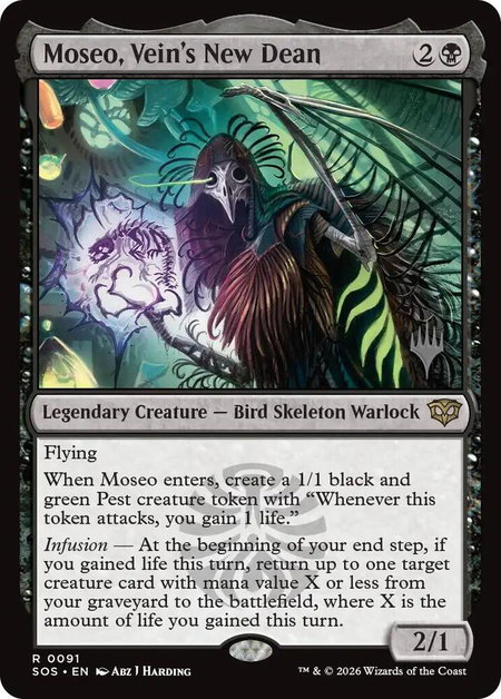 Moseo, Vein's New Dean - Promo Pack: Secrets of Strixhaven Magic: The Gathering trading card