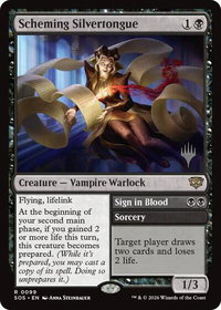 Scheming Silvertongue - Promo Pack: Secrets of Strixhaven (PPSOS) #99 - Rare Magic: The Gathering Trading Card