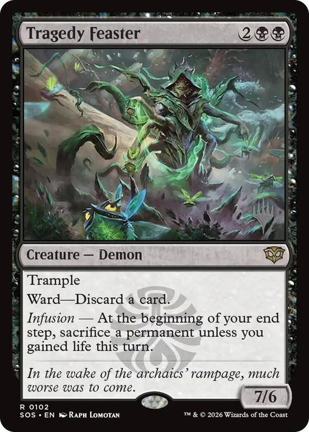 Tragedy Feaster - Promo Pack: Secrets of Strixhaven Magic: The Gathering trading card
