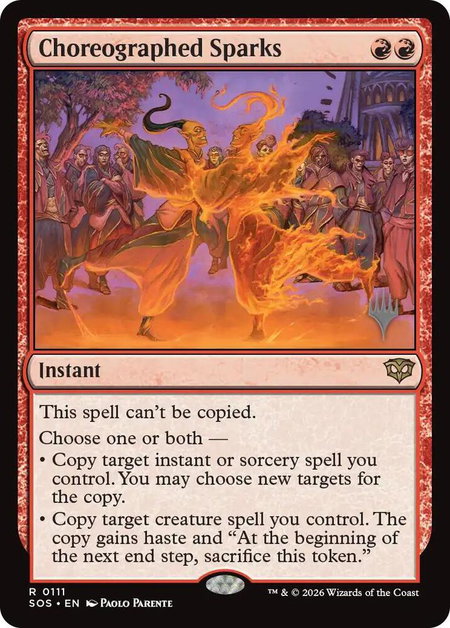 Choreographed Sparks - Promo Pack: Secrets of Strixhaven Magic: The Gathering trading card