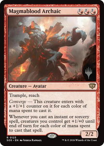 Magmablood Archaic - Promo Pack: Secrets of Strixhaven (PPSOS) #123 - Rare Magic: The Gathering Trading Card