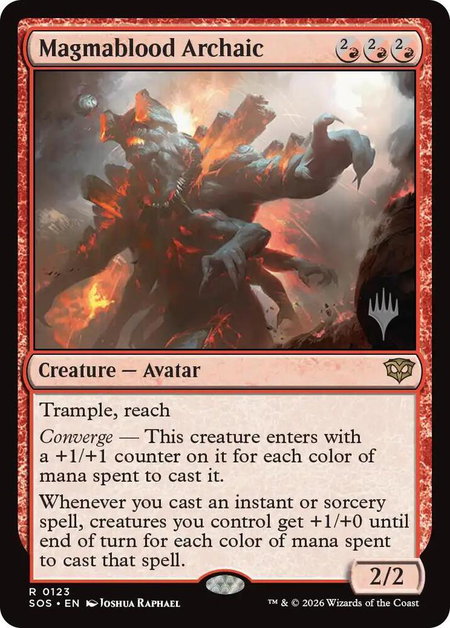 Magmablood Archaic - Promo Pack: Secrets of Strixhaven Magic: The Gathering trading card