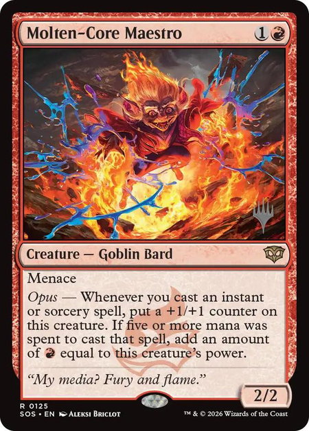 Molten-Core Maestro - Promo Pack: Secrets of Strixhaven Magic: The Gathering trading card