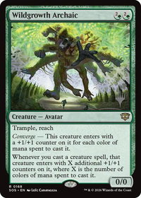 Wildgrowth Archaic - Promo Pack: Secrets of Strixhaven (PPSOS) #168 - Rare Magic: The Gathering Trading Card