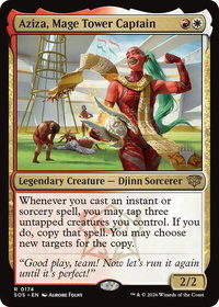 Aziza, Mage Tower Captain - Promo Pack: Secrets of Strixhaven (PPSOS) #174 - Rare Magic: The Gathering Trading Card