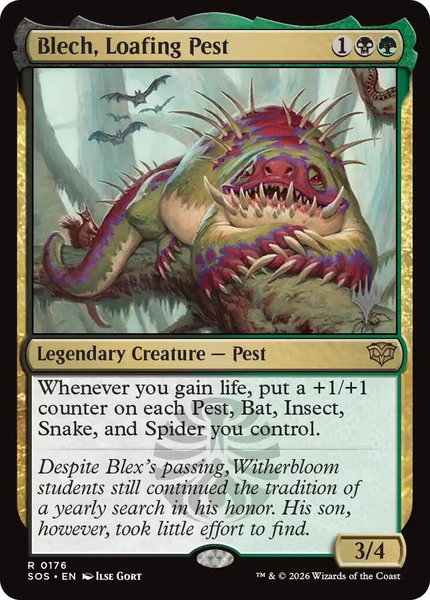 Blech, Loafing Pest - Promo Pack: Secrets of Strixhaven Magic: The Gathering trading card