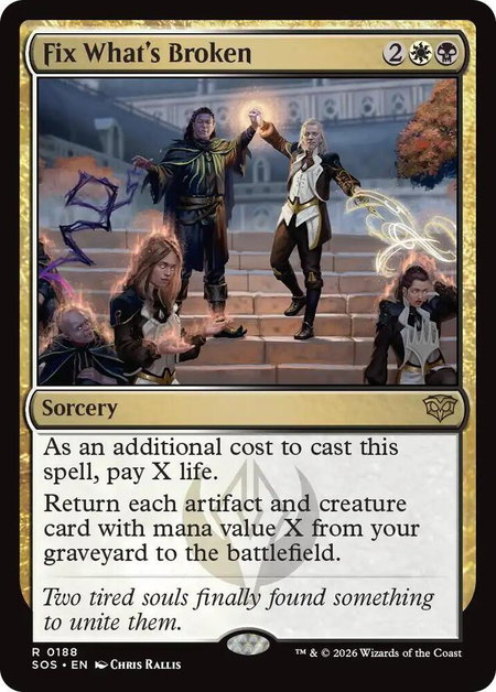 Fix What's Broken - Promo Pack: Secrets of Strixhaven Magic: The Gathering trading card